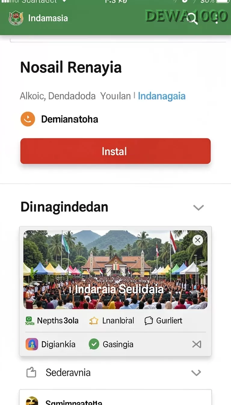 Cuplikan layar IDN777 — halaman utama
