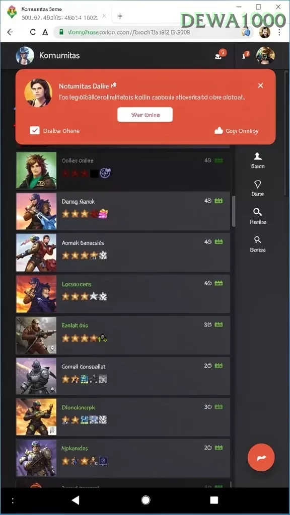 Cuplikan layar INC777 — menu navigasi